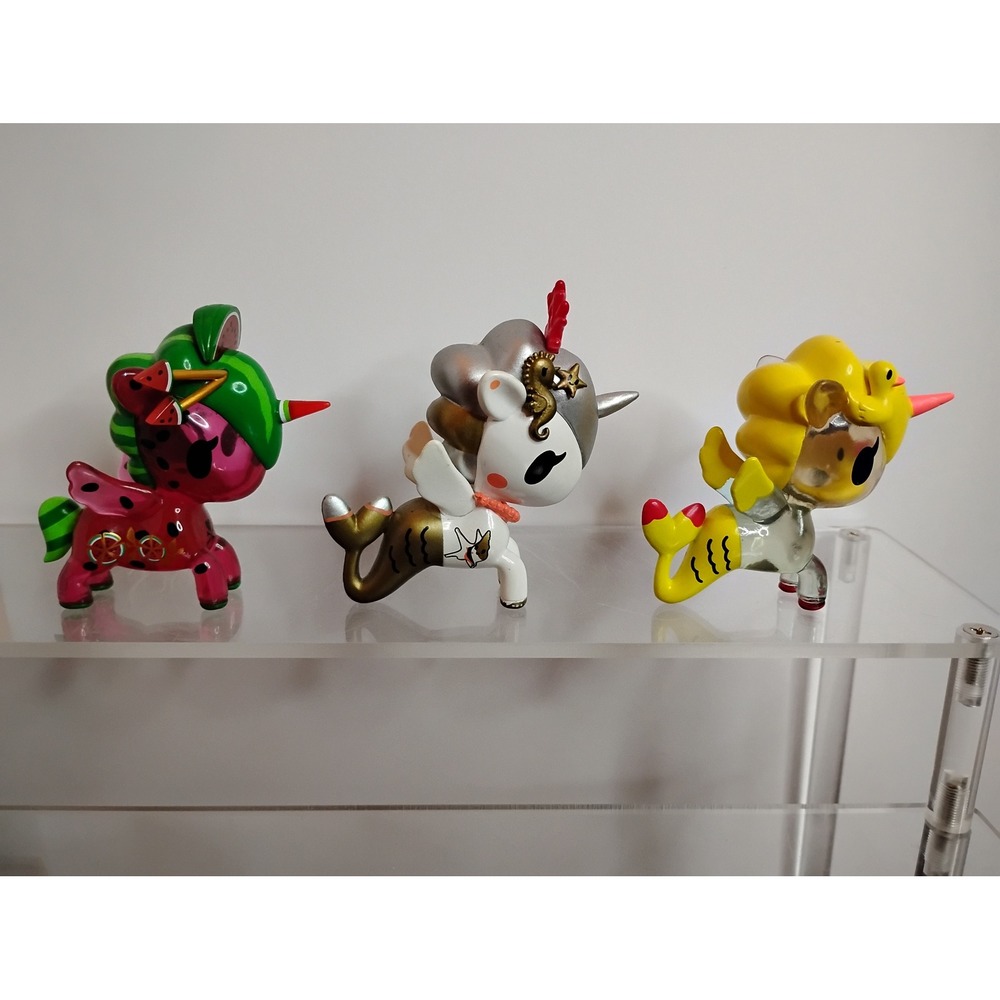 Tokidoki Unicorno Mermicorno Vinyl Figure Bundle Watermelon Seahorse Bird Set